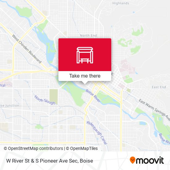 W River St & S Pioneer Ave Sec map