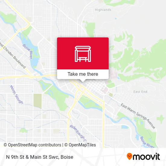 N 9th St & Main St Swc map