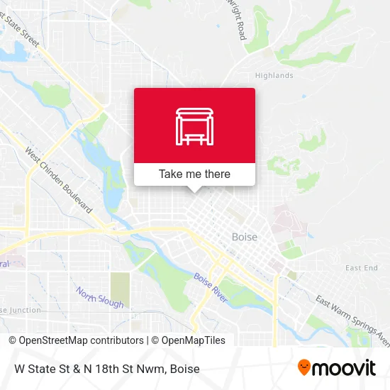 W State St & N 18th St Nwm map