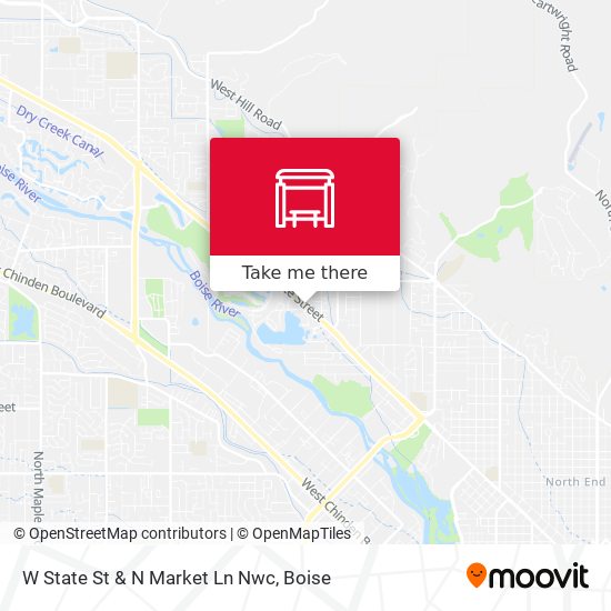 W State St & N Market Ln Nwc map