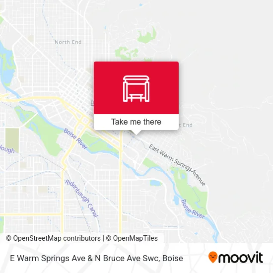 Mapa de E Warm Springs Ave & N Bruce Ave Swc