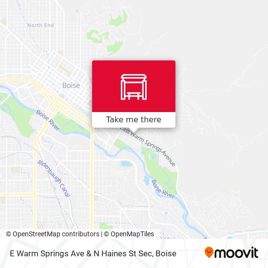 E Warm Springs Ave & N Haines St Sec map