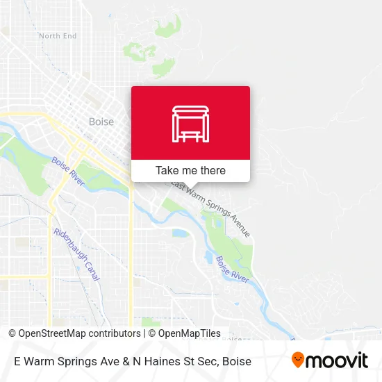 Mapa de E Warm Springs Ave & N Haines St Sec