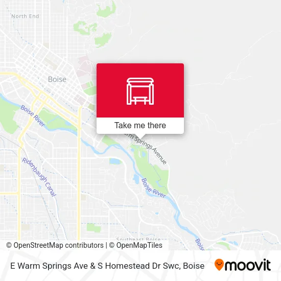 Mapa de E Warm Springs Ave & S Homestead Dr Swc