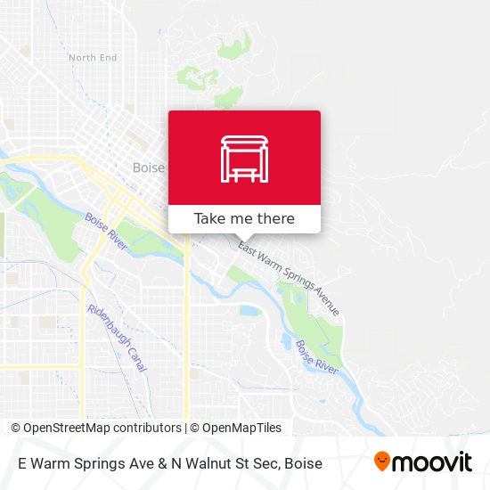 E Warm Springs Ave & N Walnut St Sec map
