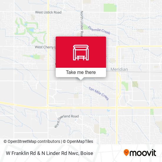 W Franklin Rd & N Linder Rd Nwc map