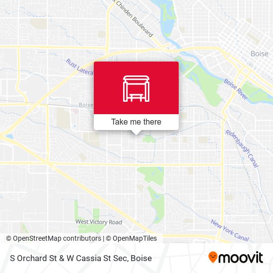 S Orchard St & W Cassia St Sec map