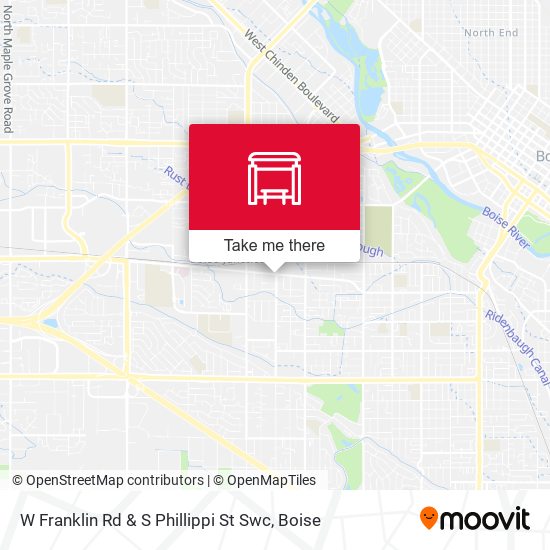 W Franklin Rd & S Phillippi St Swc map