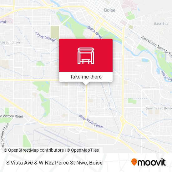 S Vista Ave & W Nez Perce St Nwc map