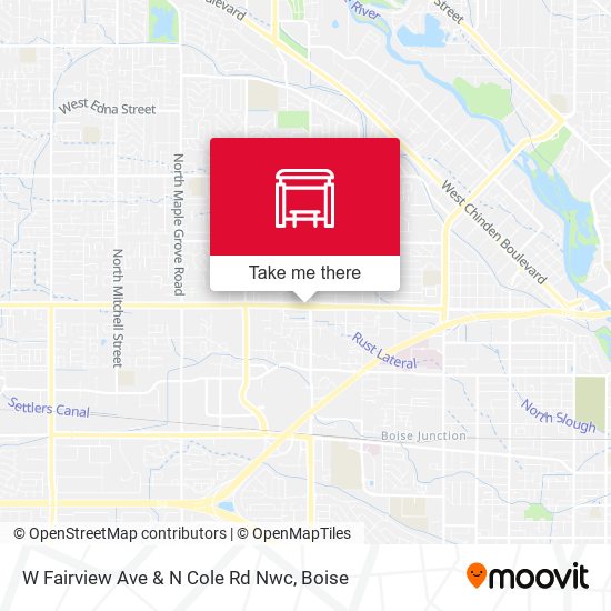 W Fairview Ave & N Cole Rd Nwc map