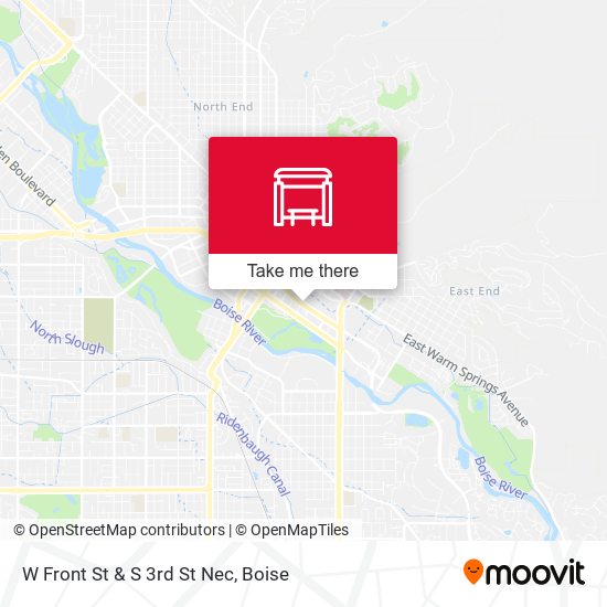W Front St & S 3rd St Nec map