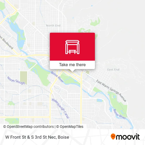 Mapa de W Front St & S 3rd St Nec