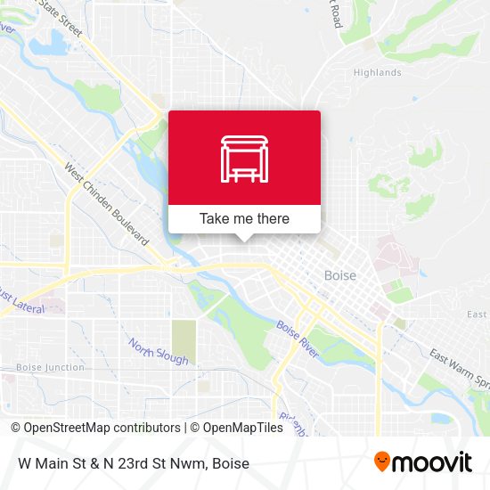 W Main St & N 23rd St Nwm map