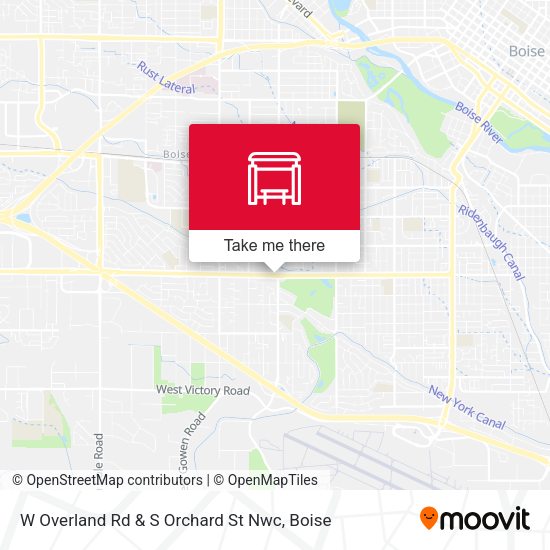 W Overland Rd & S Orchard St Nwc map