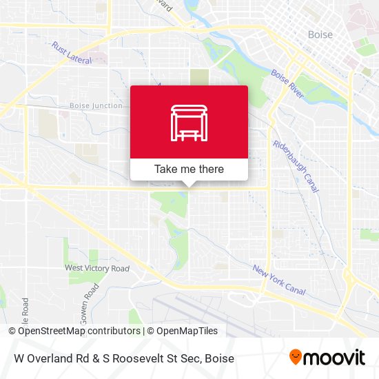 W Overland Rd & S Roosevelt St Sec map