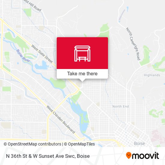 Mapa de N 36th St & W Sunset Ave Swc