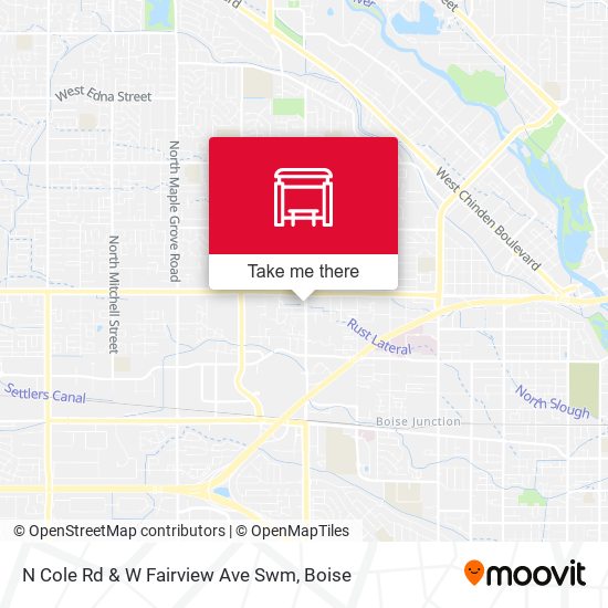N Cole Rd & W Fairview Ave Swm map