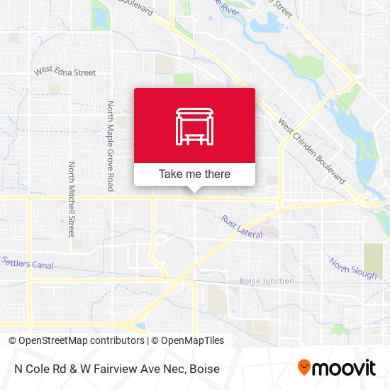 N Cole Rd & W Fairview Ave Nec map