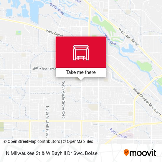 N Milwaukee St & W Bayhill Dr Swc map
