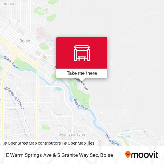 E Warm Springs Ave & S Granite Way Sec map