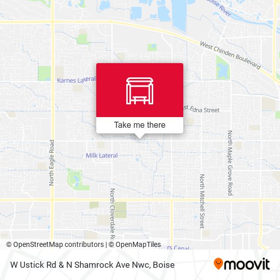 W Ustick Rd & N Shamrock Ave Nwc map