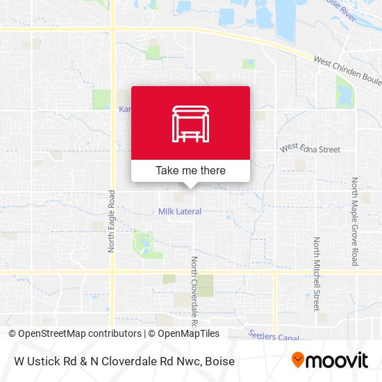 W Ustick Rd & N Cloverdale Rd Nwc map