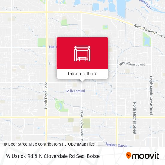 W Ustick Rd & N Cloverdale Rd Sec map