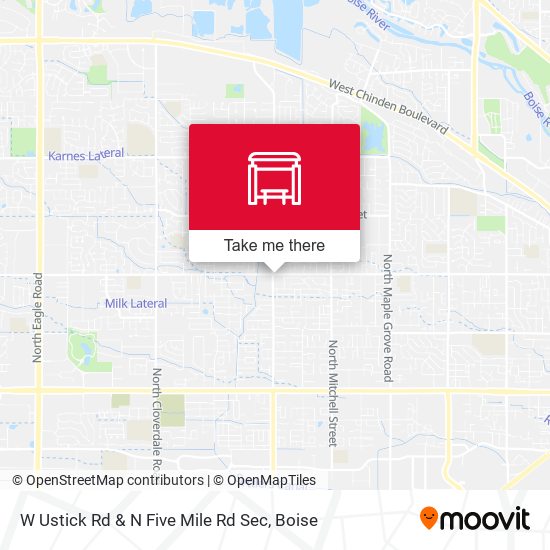 W Ustick Rd & N Five Mile Rd Sec map