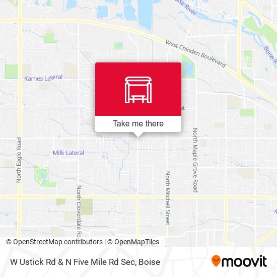 W Ustick Rd & N Five Mile Rd Sec map