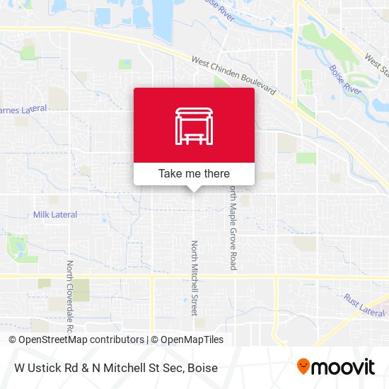 W Ustick Rd & N Mitchell St Sec map