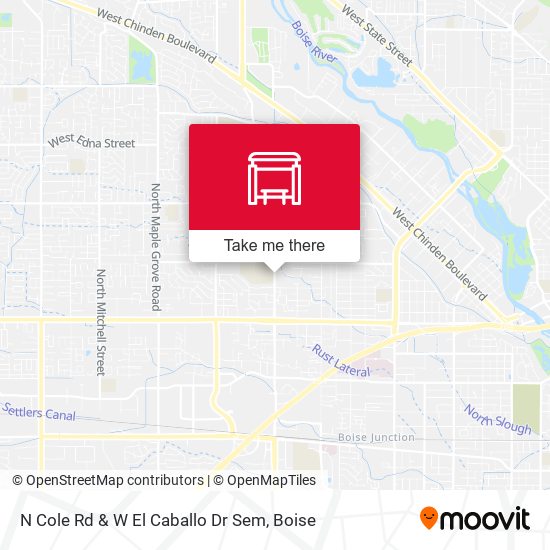 N Cole Rd & W El Caballo Dr Sem map