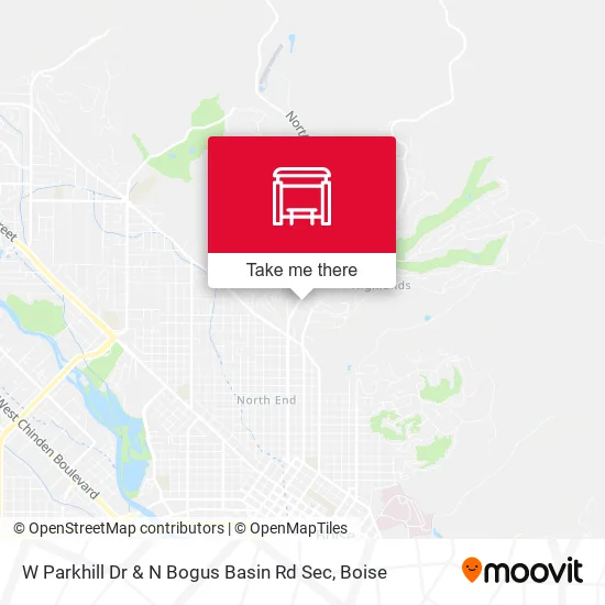 Mapa de W Parkhill Dr & N Bogus Basin Rd Sec