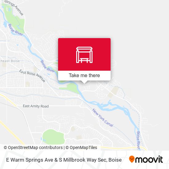 E Warm Springs Ave & S Millbrook Way Sec map