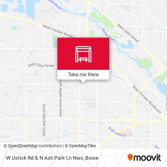 W Ustick Rd & N Ash Park Ln Nwc map
