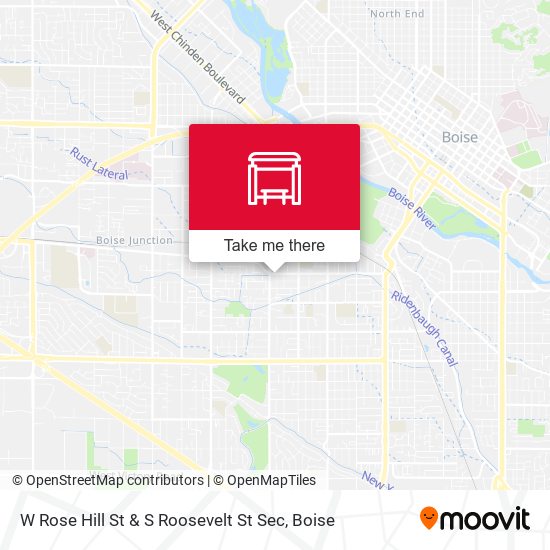 W Rose Hill St & S Roosevelt St Sec map