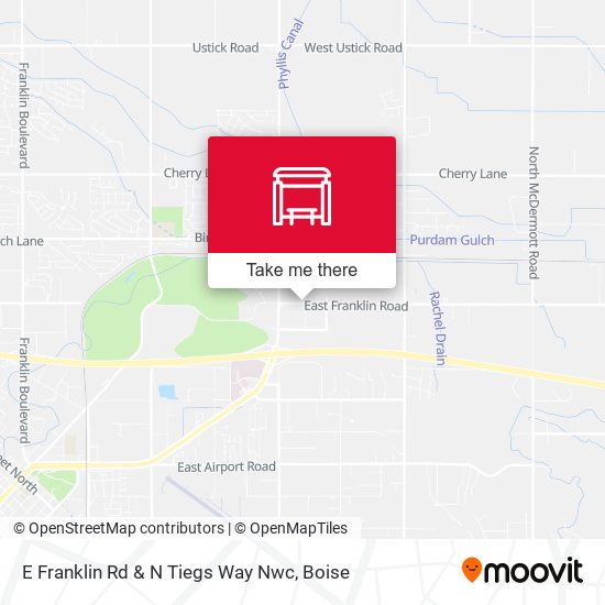 E Franklin Rd & N Tiegs Way Nwc map