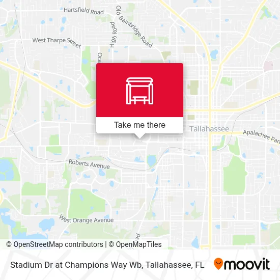 Stadium Dr at Champions Way Wb map