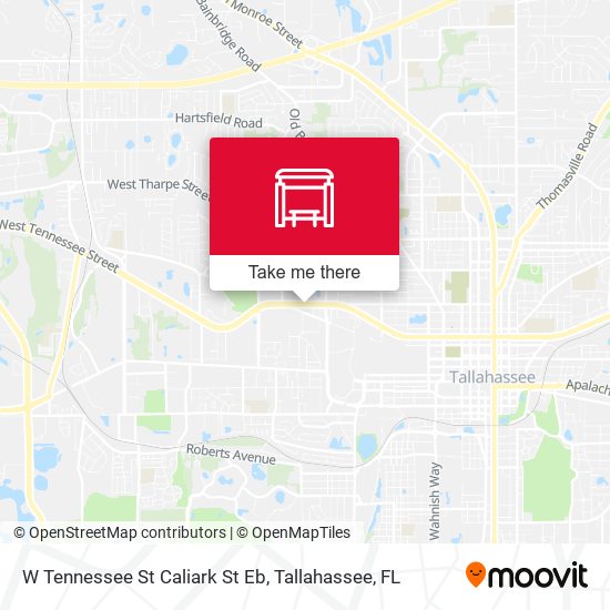 W Tennessee St Caliark St Eb map