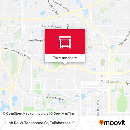 High Rd W Tennessee St map