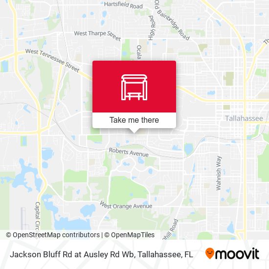 Jackson Bluff Rd at Ausley Rd Wb map