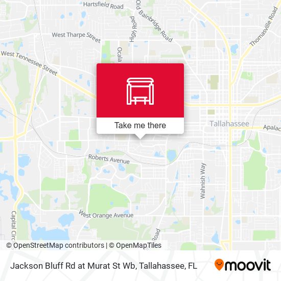 Jackson Bluff Rd at Murat St Wb map