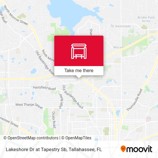 Lakeshore Dr at Tapestry Sb map