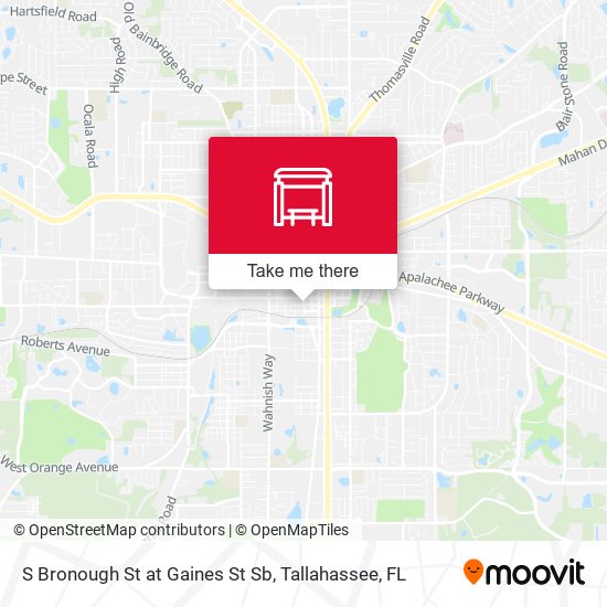 S Bronough St at Gaines St Sb map