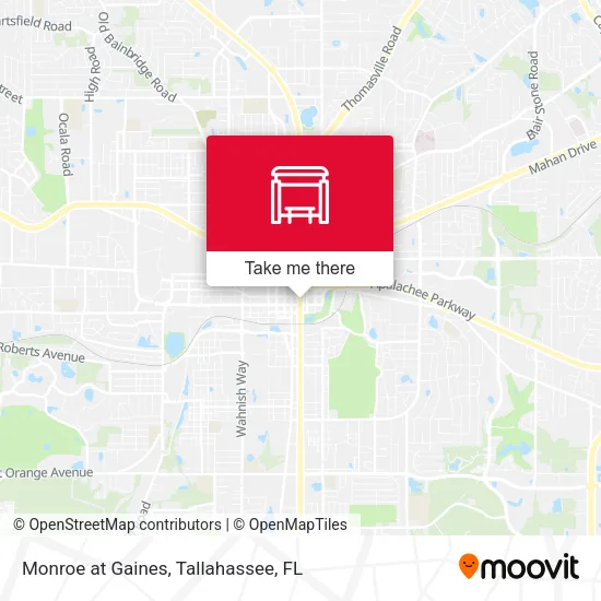 Monroe at Gaines map