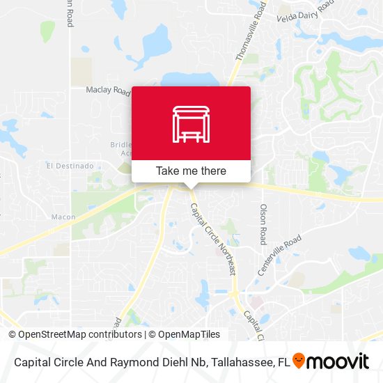 Capital Circle And Raymond Diehl Nb map