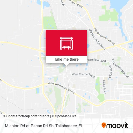 Mission Rd at Pecan Rd Sb map