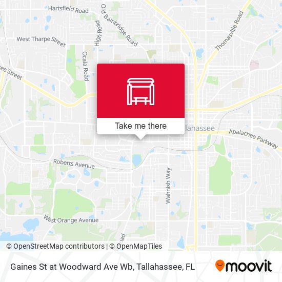 Gaines St at Woodward Ave Wb map