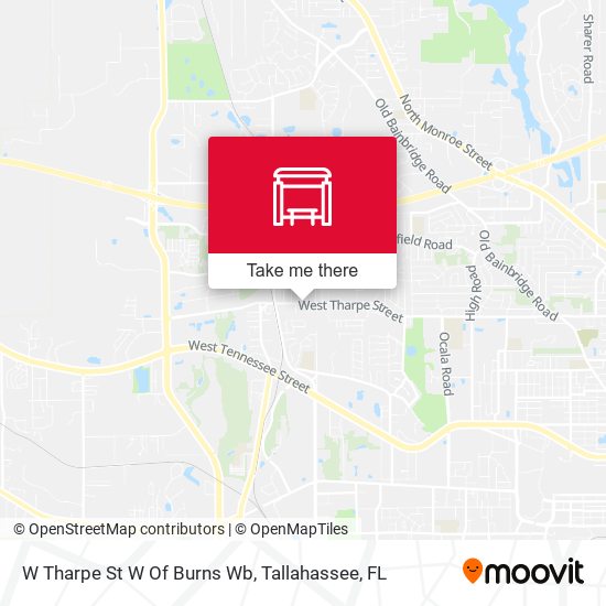 W Tharpe St W Of Burns Wb map