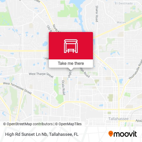 High Rd Sunset Ln Nb map