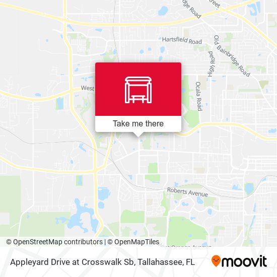 Appleyard Drive at Crosswalk Sb map